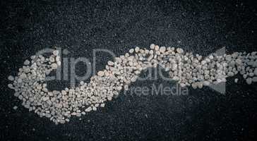 Pebbles stones arranged in an abstract