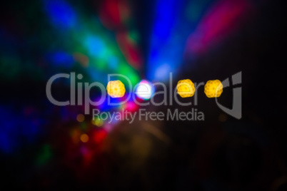 Abstract blurred bokeh party lights