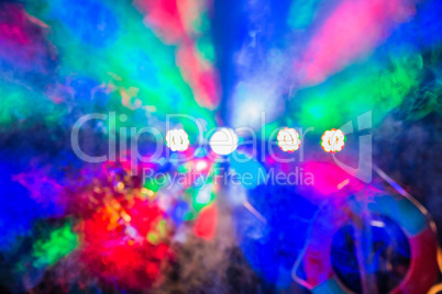 Abstract blurred bokeh party lights