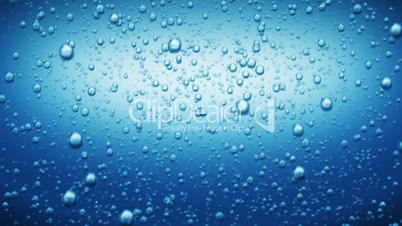 Beautiful Air Bubbles Rising Up in the Water. Loopable 3d animation of Blue Bubbly Water. HD 1080.