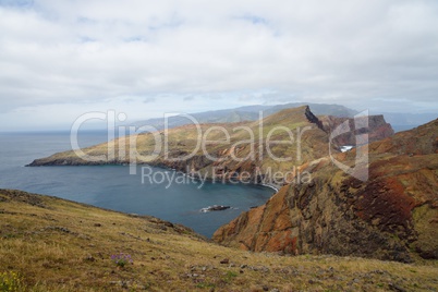 Ponta de Sao Lourenco, the easternmost part of Madeira Island, on cloudy day