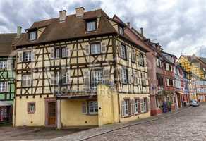 Traditional half-timbered houses in Colmar, Alsace, France