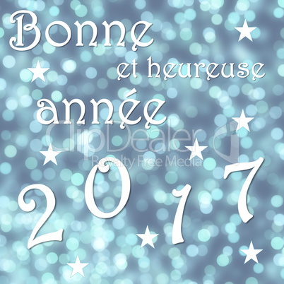 Happy new year 2017, french - 3D render