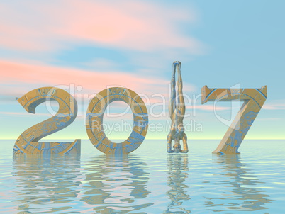 Zen happy new year 2017 - 3D render