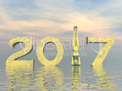 Zen happy new year 2017 - 3D render