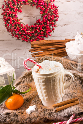 Hot chocolate with marshmallows