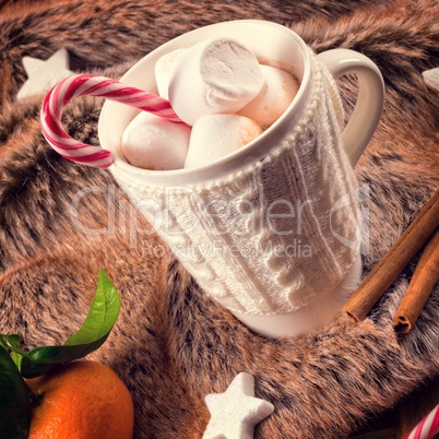 Hot chocolate with marshmallows