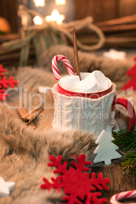 Hot chocolate with marshmallows