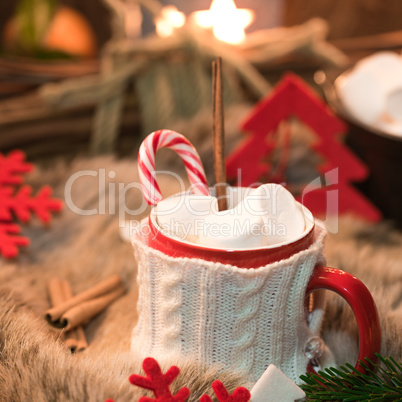 Hot chocolate with marshmallows