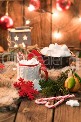 Hot chocolate with marshmallows