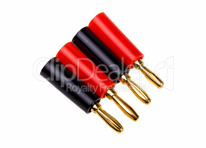 Adapter cable audio speaker banana plug connector