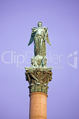 Statue on top of the column