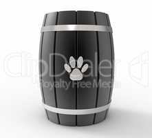 Cremation urn for pets, 3d rendering