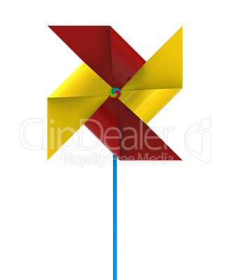 Colored Pinwheel, 3d rendering