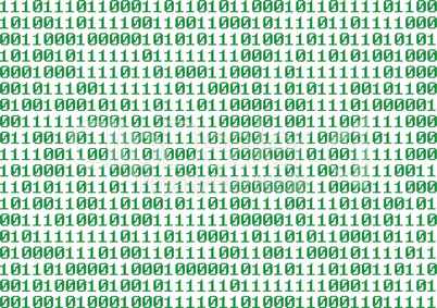 Binary numbers isolated over white