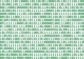Binary numbers isolated over white