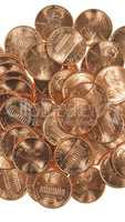 Dollar coins 1 cent wheat penny cent - vertical