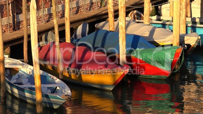 Row Boats At Dock Or Pier