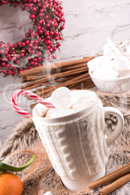 Hot chocolate with marshmallows