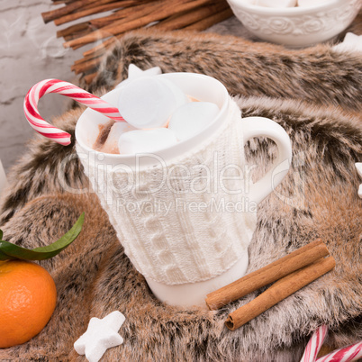 Hot chocolate with marshmallows