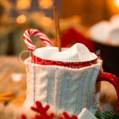 Hot chocolate with marshmallows