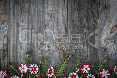 Christmas garland of spruce branches