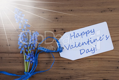 Sunny Srping Grape Hyacinth, Label, Happy Valentines Day