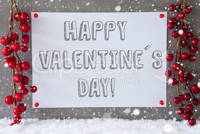 Label, Snowflakes, Decoration, Text Happy Valentines Day