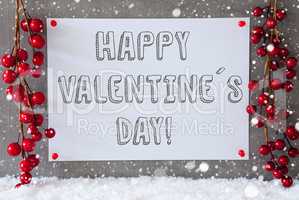 Label, Snowflakes, Decoration, Text Happy Valentines Day