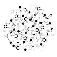 Abstract background. Black connecting dots on white.