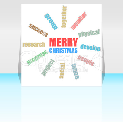 Merry Christmas greeting card - holidays lettering, Happy New Year design