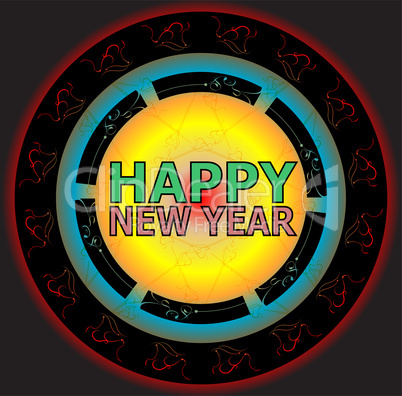 Happy New Year lettering Greeting Card