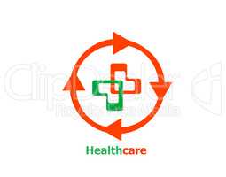 Medical cross abstract Logo design template. Pharmacy, Medicine, Clinic Logotype concept. Pharmaceutical healthcare icon
