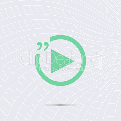 Quotation mark speech bubble. quote sign icon