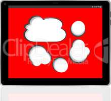 Cloud-computing connection on the digital tablet pc