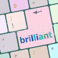 brilliant word on keyboard key