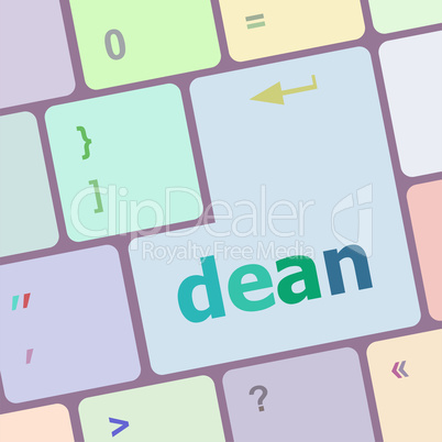 dean word on computer pc keyboard key