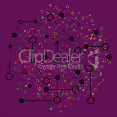 Social Network Graphic Concept. Abstract Background with Dots Array and Lines. Geometric Modern Technology Concept. Connection Structure. Digital Data Visualization