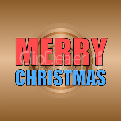 Merry Christmas and Happy New Year lettering Greeting Card. Vector illustration