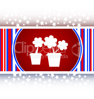 Flowerpot with plant - web icon