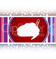 cloud button with clip, web icon