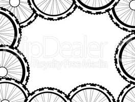 bike wheels background pattern. Pattern of bicycle wheels. bicycle wheels with tyre and spokes