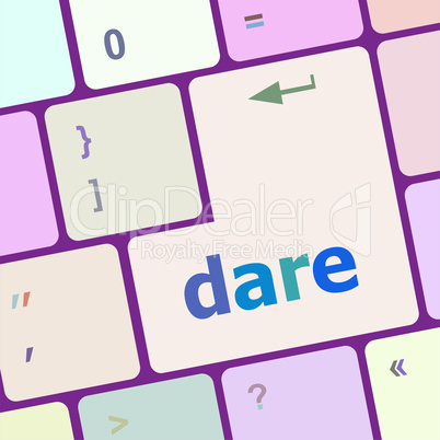 dare word on computer keyboard key