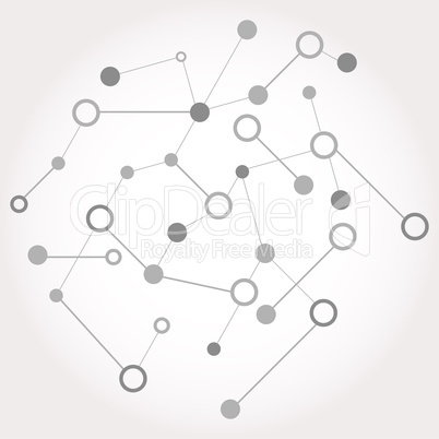 Social Network Graphic Concept. Abstract Background with Dots Array and Lines. Geometric Modern Technology Concept. Connection Structure. Digital Data Visualization