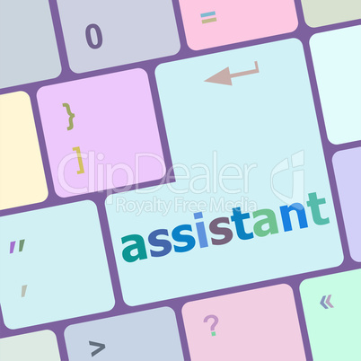 assistant word on keyboard key, notebook computer