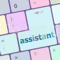 assistant word on keyboard key, notebook computer