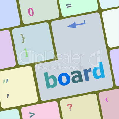 board button on computer pc keyboard key