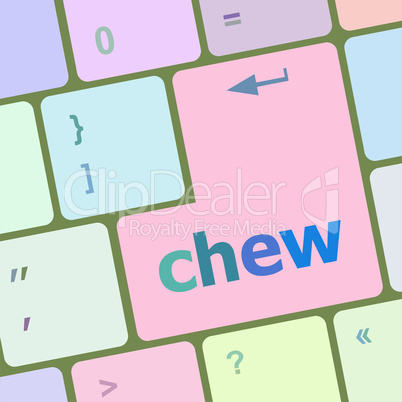 chew button on computer pc keyboard key