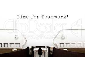 Time For Teamwork Typewriter