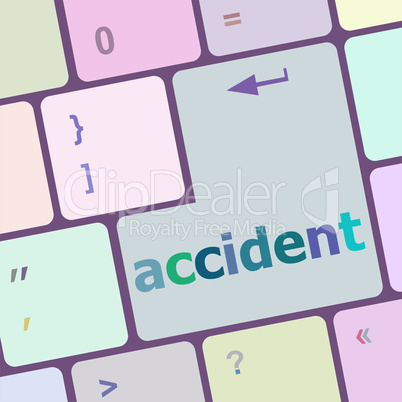 accident on computer keyboard key enter button